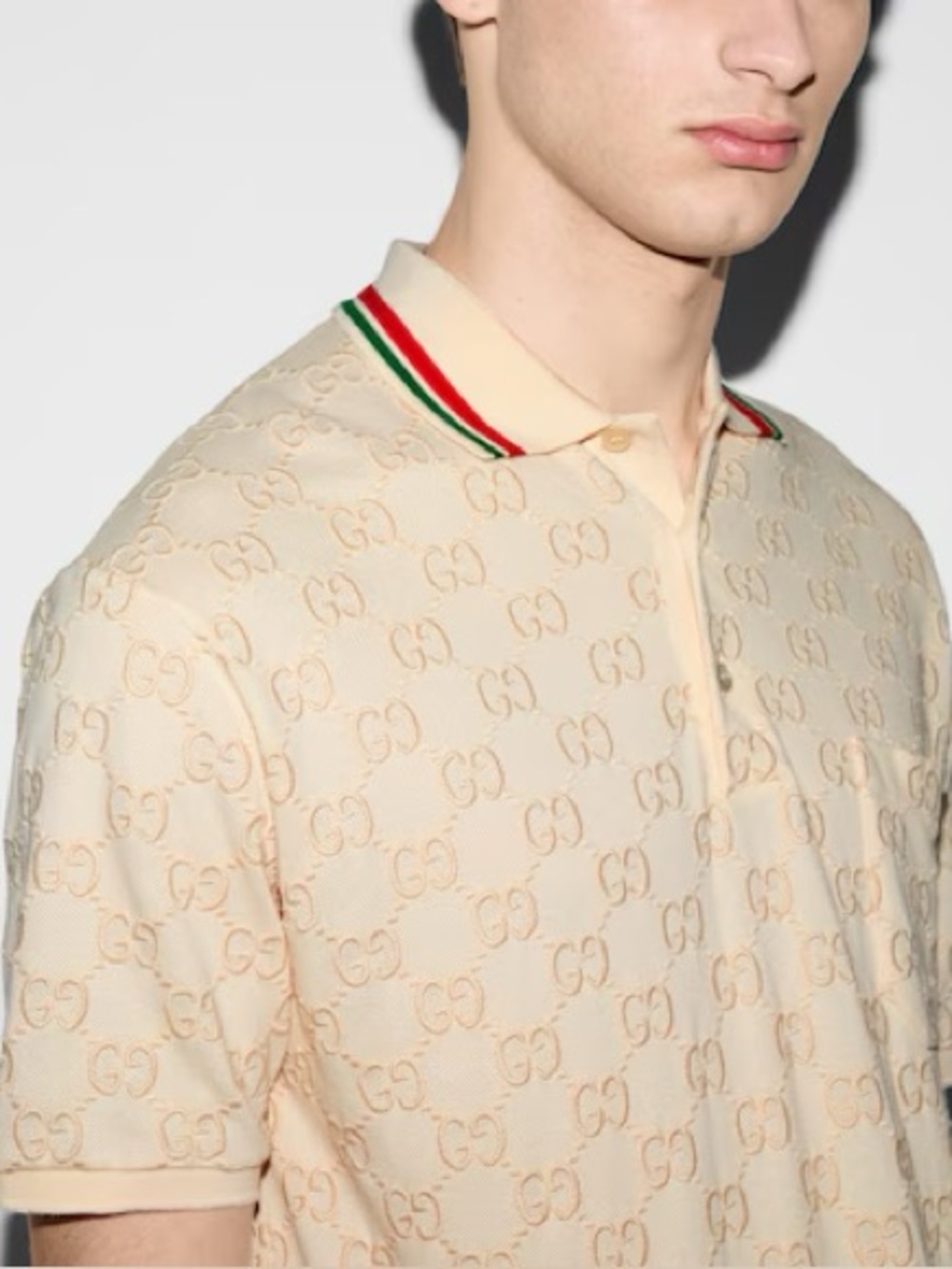 🖤Gucci GG cotton piquet polo shirt